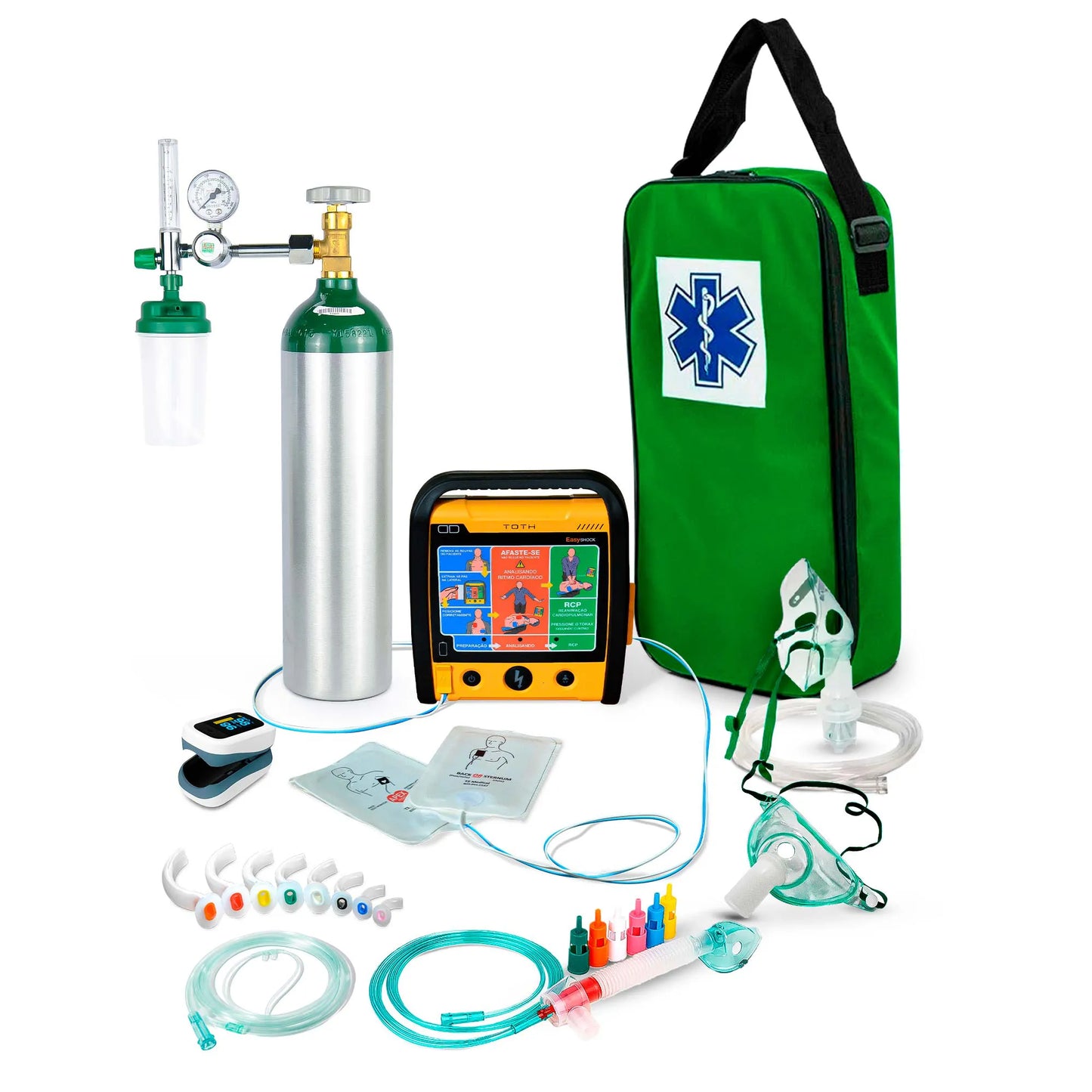Kit Desfibrilador Externo Automático e Carrinho de Emergência - Respira Sound
