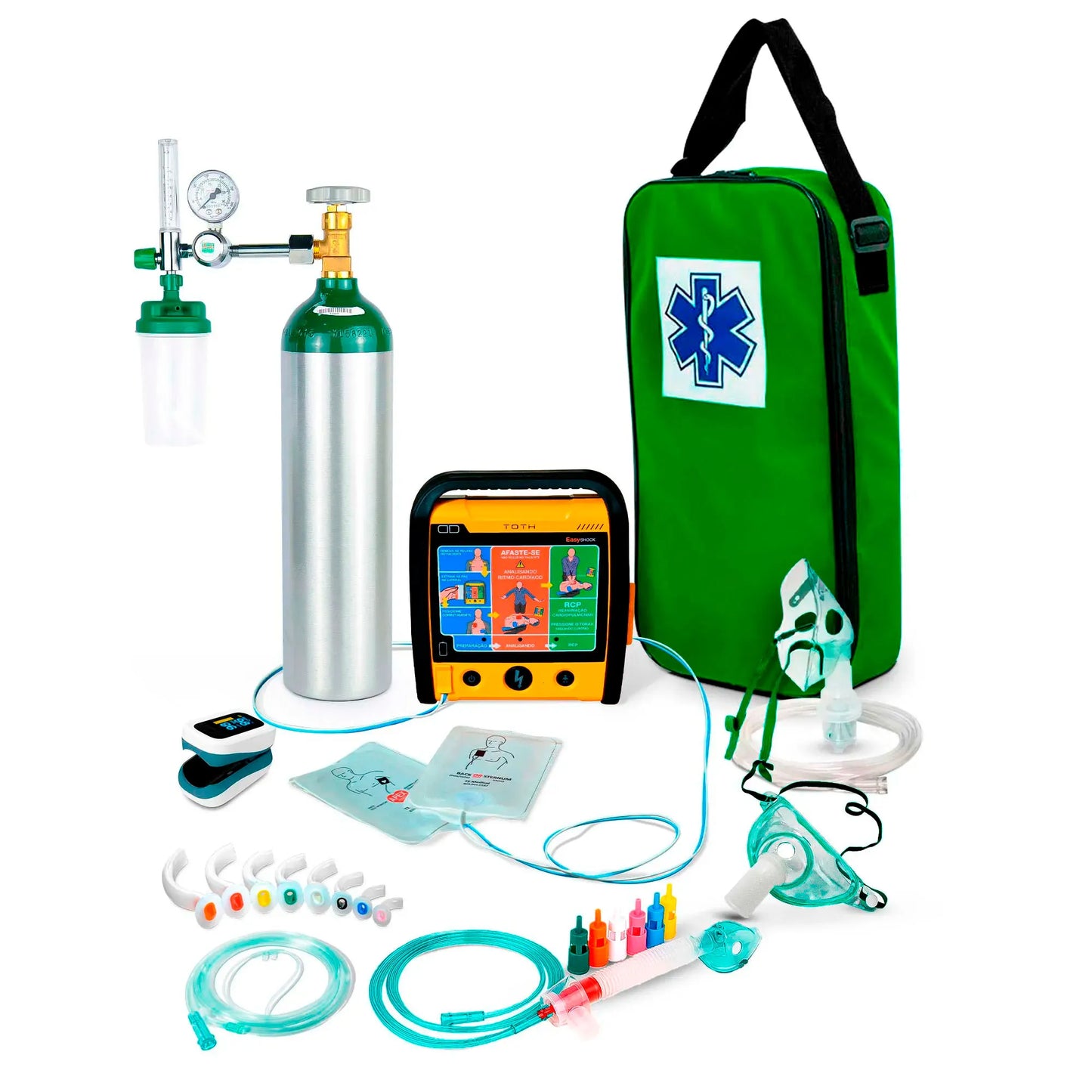Kit Desfibrilador Externo Automático e Carrinho de Emergência - Respira Sound