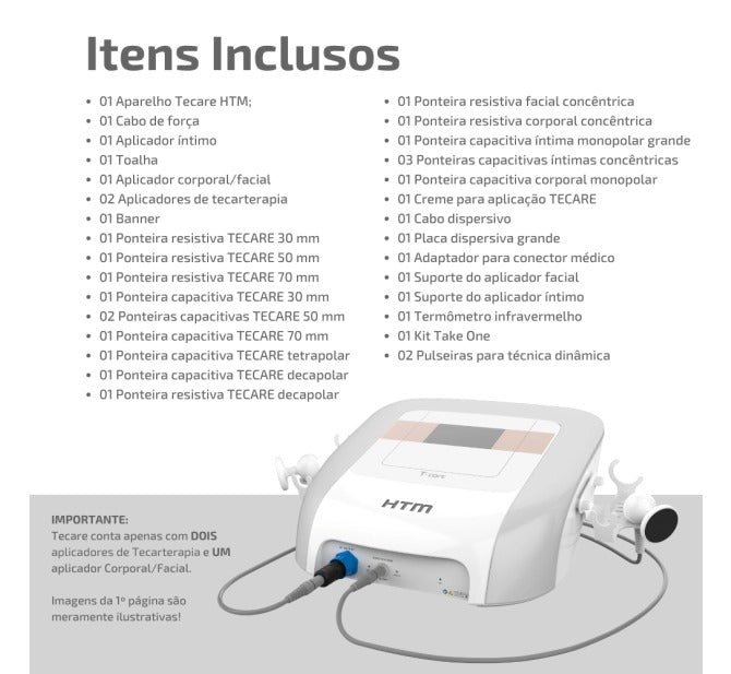 Tecare HTM - Aparelho de Tecarterapia E Radiofrequência Multipolar Para Estética e Reabilitação