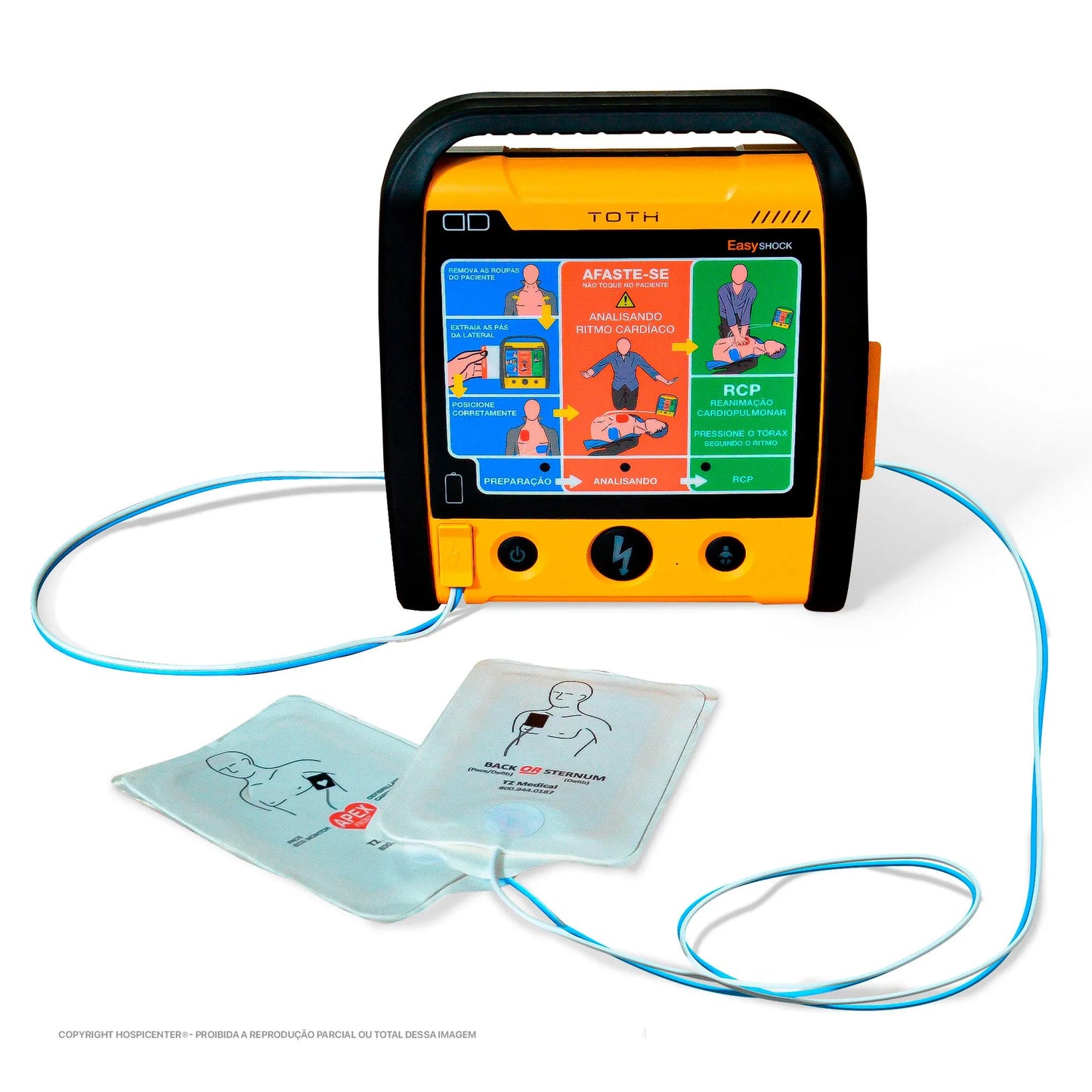 Desfibrilador Externo Automático DEA, AMBU e Estetoscópio Black Edition - Respira Sound