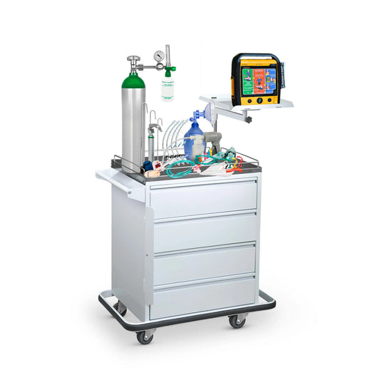 Kit Desfibrilador Externo Automático e Carrinho de Emergência - Respira Sound
